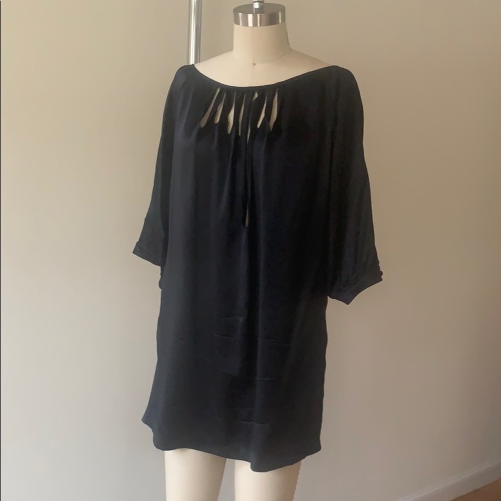 Black silk tunic